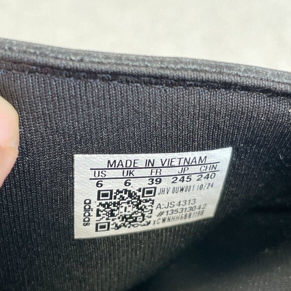 NWOT Adidas Women's Size 6 Adilette Comfort Slides Black/White - Picture 2 of 5